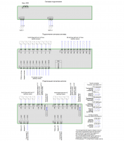 Схема подключений общая - тип шкафа U (со встроенным блоком автоматики), 2 насоса, 1 ввод питания