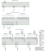 Схема подключений общая - тип шкафа U (со встроенным блоком автоматики), 3 насоса, 1 ввод питания